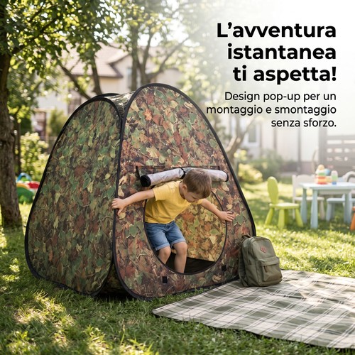 Tenda per bambini mimetica - mimetica, pop